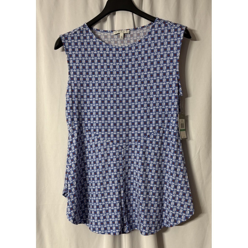 NWT Chaus New York Womens Stretch Short Sleeve Knit Top Blouse Shirt Size Large
